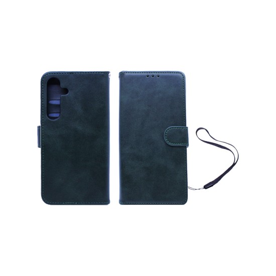 Leather Flip Cover with Internal Pocket for Samsung Galaxy S24 Green Leather Flip Cover with Internal Pocket for Samsung Galaxy S24 Green