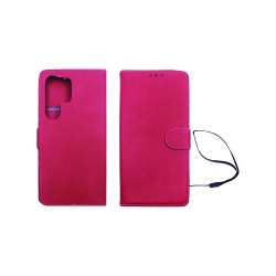 Leather Flip Cover with Internal Pocket for Samsung Galaxy S24 Ultra Red Leather Flip Cover with Internal Pocket for Samsung Galaxy S24 Ultra Red