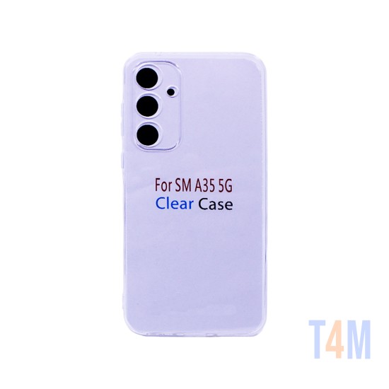 Capa de Silicone com Moldura de Câmera para Samsung Galaxy A35 5G Transparente