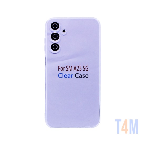 Capa de Silicone com Moldura de Câmera para Samsung Galaxy A25 5G Transparente