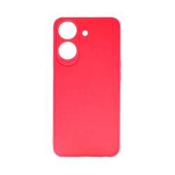 Funda de Silicona Suave con Marco de Cámara para Xiaomi Redmi 13C/Poco C65 Rojo