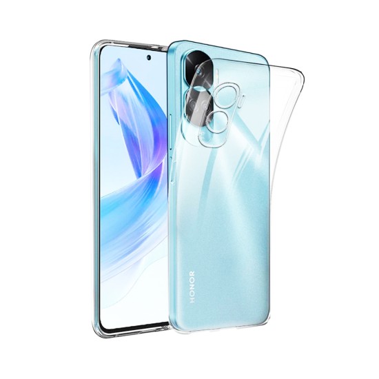 Silicone Case with Camera Shield for Honor 90 Lite Transparent Silicone Case with Camera Shield for Honor 90 Lite Transparent