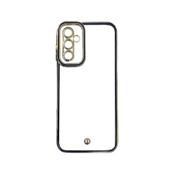 Capa de Silicone Transparente com Moldura de Câmera para Samsung Galaxy A14 4G/5G Preto Capa de Silicone Transparente com Moldura de Câmera para Samsung Galaxy A14 4G/5G Preto