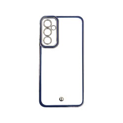 Capa de Silicone Transparente com Moldura de Câmera para Samsung Galaxy A05S Azul Capa de Silicone Transparente com Moldura de Câmera para Samsung Galaxy A05S Azul