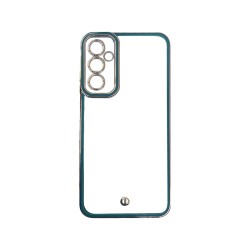 Capa de Silicone Transparente com Moldura de Câmera para Samsung Galaxy A05S Verde Capa de Silicone Transparente com Moldura de Câmera para Samsung Galaxy A05S Verde