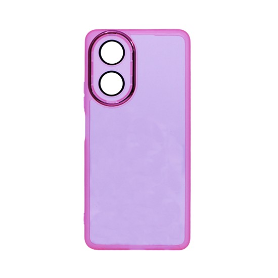 Transparent Silicone Case with Camera shield for Oppo A38 4G/A18 4G Pink Transparent Silicone Case with Camera shield for Oppo A38 4G/A18 4G Pink