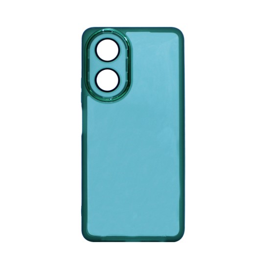 Transparent Silicone Case with Camera shield for Oppo A38 4G/A18 4G Green Transparent Silicone Case with Camera shield for Oppo A38 4G/A18 4G Green