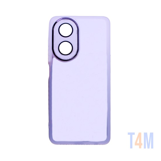 Transparent Silicone Case with Camera shield for Oppo A58 4G White