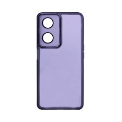 Funda de Silicona Transparente con Marco de Cámara para Oppo A98 5G/F23 5G Negro