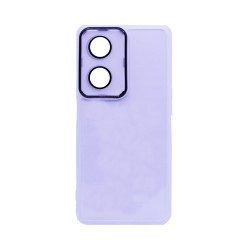 Funda de Silicona Transparente con Marco de Cámara para Oppo A98 5G/F23 5G Blanco