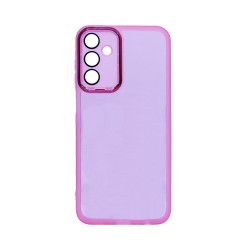 Funda de Silicona Transparente con Marco de Cámara para Samsung Galaxy A05S Rosa