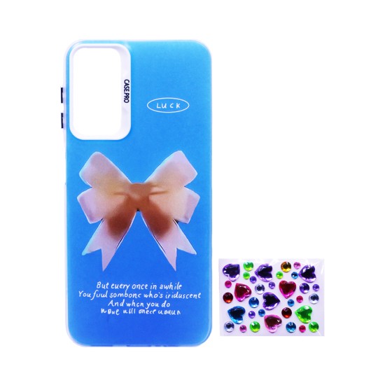 Designer Hard Case with Seperate Adhesive Stones for Samsung Galaxy A15 4G/5G Blue Designer Hard Case with Seperate Adhesive Stones for Samsung Galaxy A15 4G/5G Blue