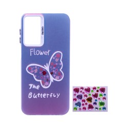 Designer Hard Case with Seperate Adhesive Stones for Samsung Galaxy A14 4G/5G White Designer Hard Case with Seperate Adhesive Stones for Samsung Galaxy A14 4G/5G White