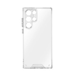 Funda de Silicona Dura con Marco de Cámara para Samsung Galaxy S24 Ultra Transparente