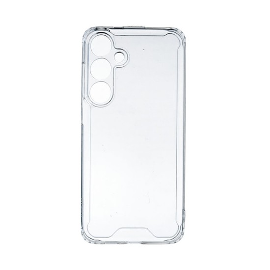 Hard Silicone Case with Camera Shield for Samsung Galaxy S25 Transparent