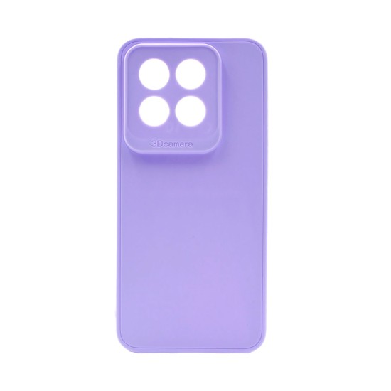 Soft Silicone Case with Camera Shield for Xiaomi 14 Pro Purple Soft Silicone Case with Camera Shield for Xiaomi 14 Pro Purple