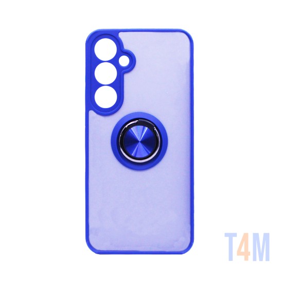 Capa com Anel de Suporte para Samsung Galaxy S24 Azul Fumado
