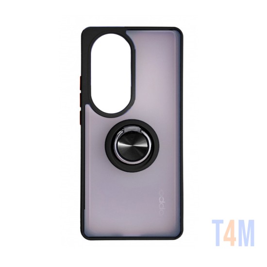 Case with Support Ring for Oppo Reno10 Smoked Black