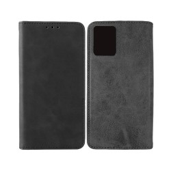 Leather Flip Cover with Internal Pocket for Vivo Y33S Black Leather Flip Cover with Internal Pocket for Vivo Y33S Black