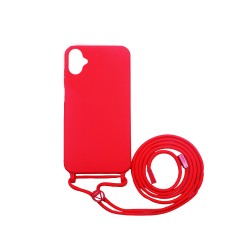 Capa de Silicone com Cordão para Samsung Galaxy A05 Vermelho Capa de Silicone com Cordão para Samsung Galaxy A05 Vermelho
