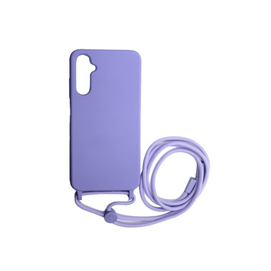 Silicone Case with String for Samsung Galaxy A16 4G/A16 5G Purple