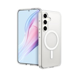 Capa de Silicone Magnética para Samsung Galaxy S24 Plus Transparente Capa de Silicone Magnética para Samsung Galaxy S24 Plus Transparente