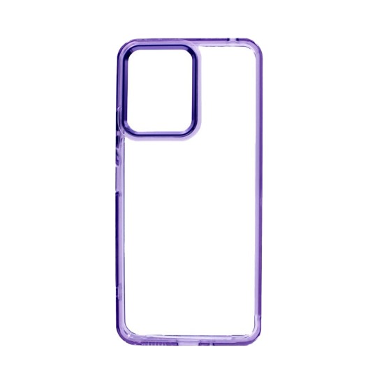 Transparent Silicone Case for Xiaomi Redmi Note 13 4G Purple Transparent Silicone Case for Xiaomi Redmi Note 13 4G Purple