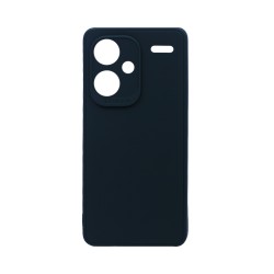 Funda de silicona suave con Marco de Cámara para Xiaomi Redmi Note 13 Pro Plus Negro