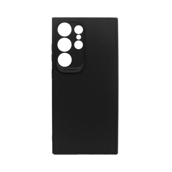 Soft Silicone Case with Camera Shield for Samsung Galaxy S25 Ultra Black
