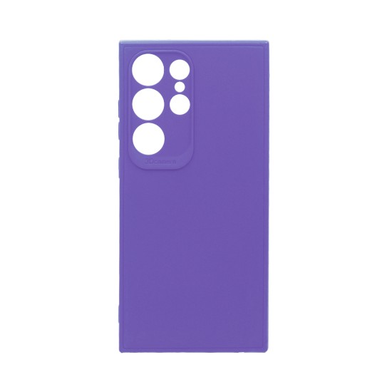 Soft Silicone Case with Camera Shield for Samsung Galaxy S25 Ultra Purple