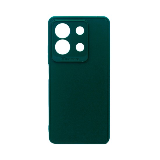Soft Silicone Case with Camera Shield for Xiaomi Redmi Note 13 Pro 5G Green