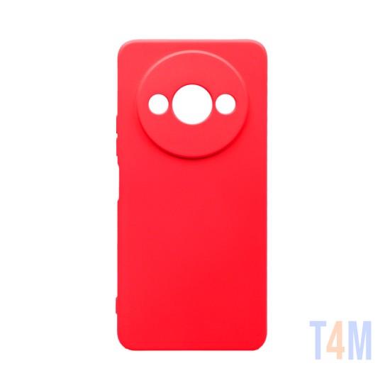 Funda de Silicona con Marco de Cámara para Xiaomi Redmi A3 Rojo