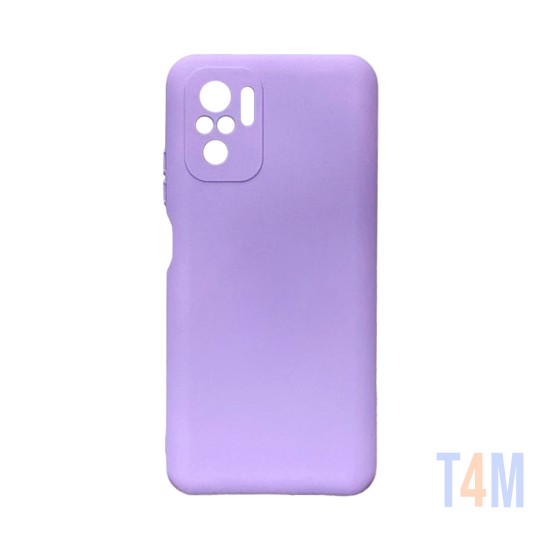 Funda de Silicona con Marco de Cámara para Xiaomi Redmi Note 10 4G/Redmi Note 10S Púrpura