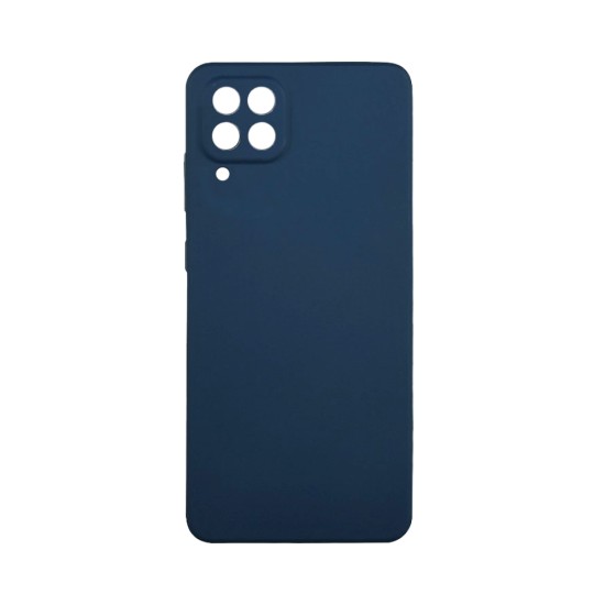 Funda de Silicona con Marco de Cámara para Samsung Galaxy A12 4G/A12 5G Azul Oscuro