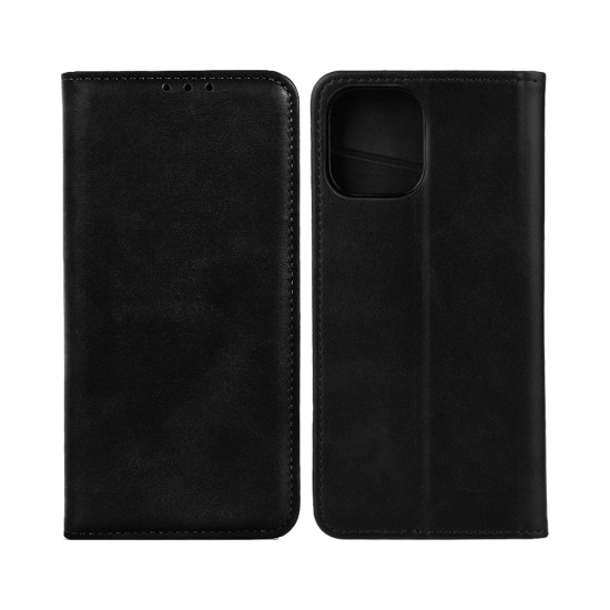 Leather Flip Cover with Internal Pocket for Apple iPhone 13 Mini Black