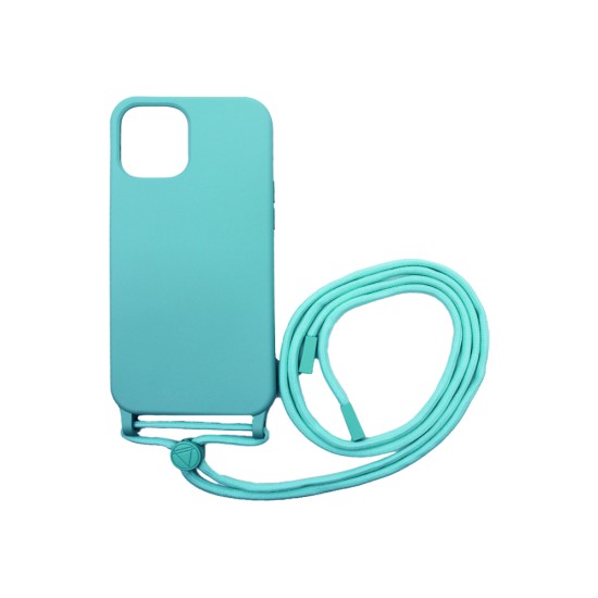 Silicone Case with String for Apple iPhone 12 Pro Max Sea Green
