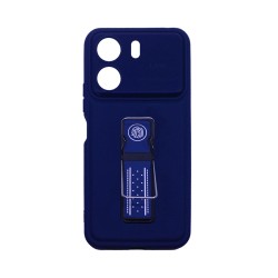 Capa Silicone com suporte para Xiaomi Redmi 13C/Poco C65 Azul Capa Silicone com suporte para Xiaomi Redmi 13C/Poco C65 Azul