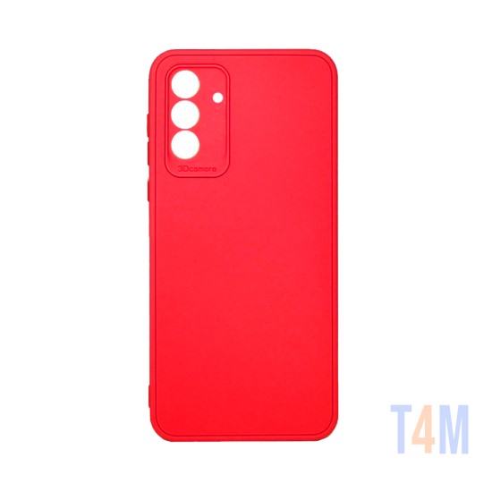Capa de Silicone Macio com Moldura de Câmera para Samsung Galaxy A55 5G Vermelho