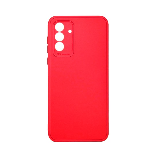 Funda de silicona suave con Marco de Cámara para Samsung Galaxy A55 5G Rojo
