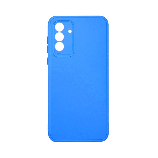 Funda de silicona suave con Marco de Cámara para Samsung Galaxy A55 5G Azul