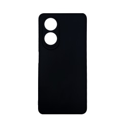 Capa de Silicone com Moldura de Câmera para Oppo A58 4G Preto Capa de Silicone com Moldura de Câmera para Oppo A58 4G Preto
