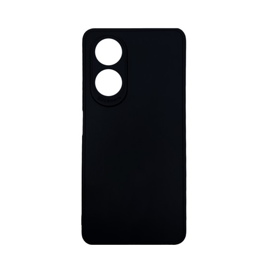 Funda de Silicona Suave con Marco de Cámara para Oppo A18 4G/A38 4G Negro