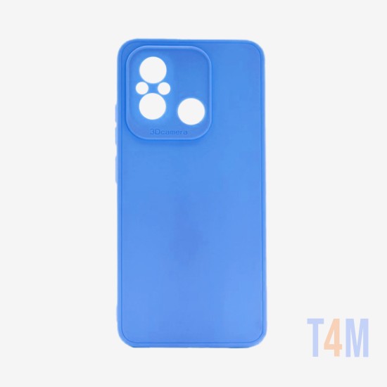 Funda de Silicona con Marco de Cámara para Xiaomi Redmi 12c Azul