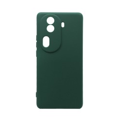Capa de Silicone com Moldura de Câmera para Oppo Reno11 Pro Verde Escuro Capa de Silicone com Moldura de Câmera para Oppo Reno11 Pro Verde Escuro
