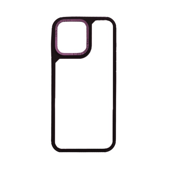 Transparent Hard Case for Apple iPhone 15 Pink