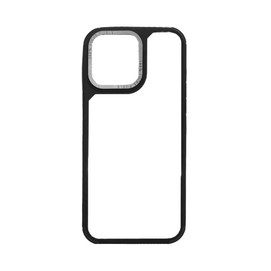 Transparent Hard Case for Apple iPhone 15 Silver