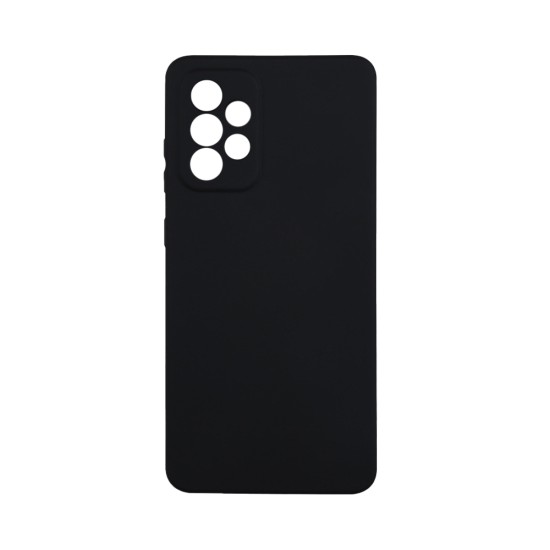 Funda de Silicona con Marco de Cámara para Samsung Galaxy A72 5G Negro