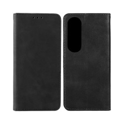 Leather Flip Cover with Internal Pocket For Oppo A60 Black Leather Flip Cover with Internal Pocket For Oppo A60 Black