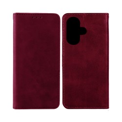 Capa Flip de Couro com Bolso Interno para Apple iPhone 16 Vermelho Capa Flip de Couro com Bolso Interno para Apple iPhone 16 Vermelho