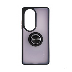 Capa com Anel de Suporte para Oppo A60 Preto Fumado Capa com Anel de Suporte para Oppo A60 Preto Fumado